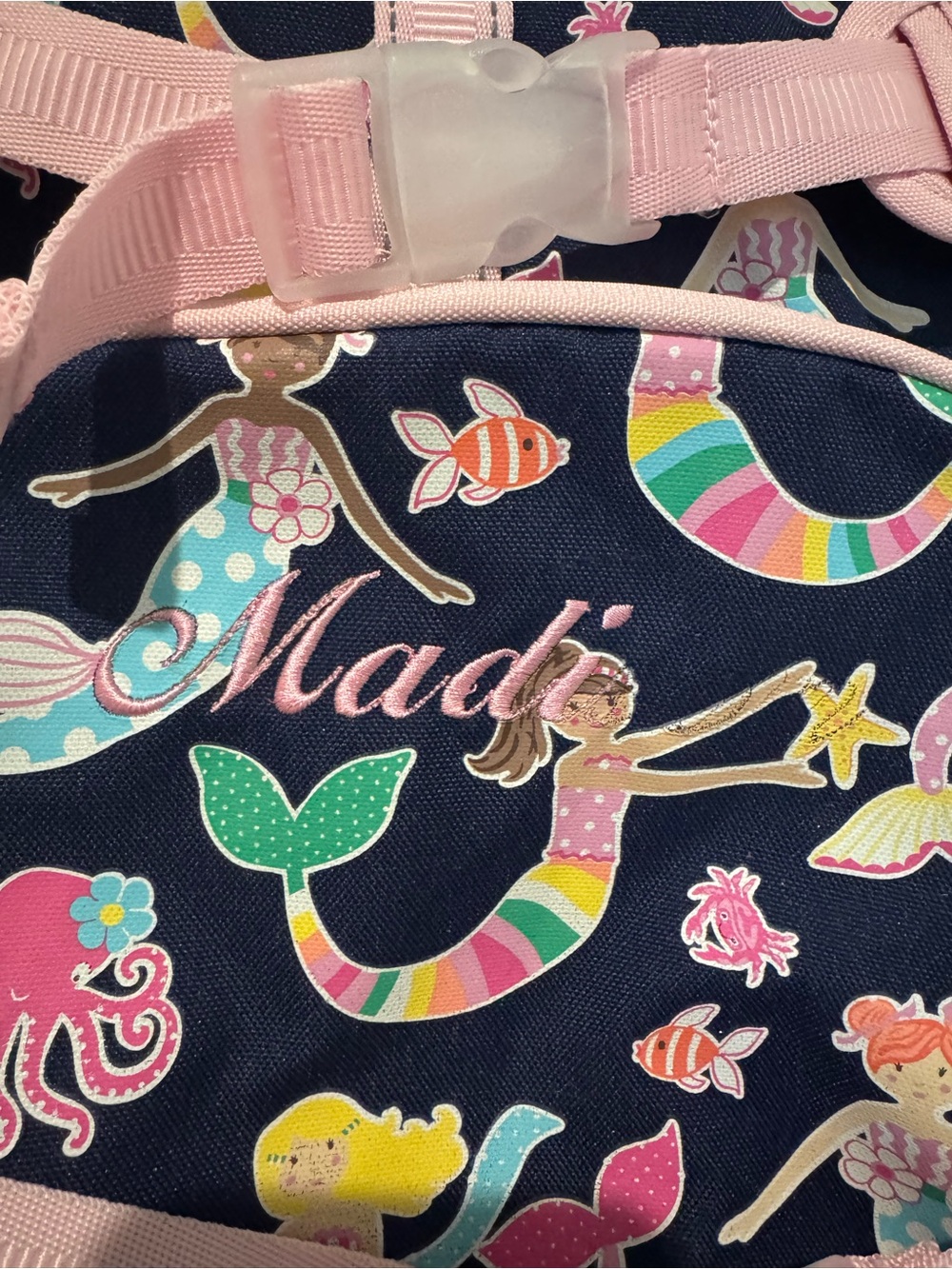 Pottery Barn Kids Mermaid Backpack with Name Madi Engraved - Picture 5 of 7